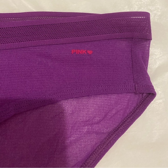 Victoria’s Secret Pink Purple Low Rise Metro Brief Mesh Size L New Without Tag - Picture 3 of 7